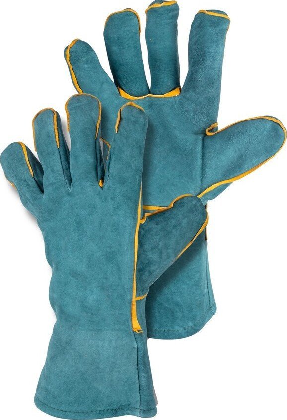 Спилковые перчатки FoxWeld 6323 (зеленый)