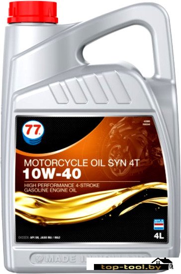 Моторное масло 77 Lubricants Syn 4T 10W-40 4л