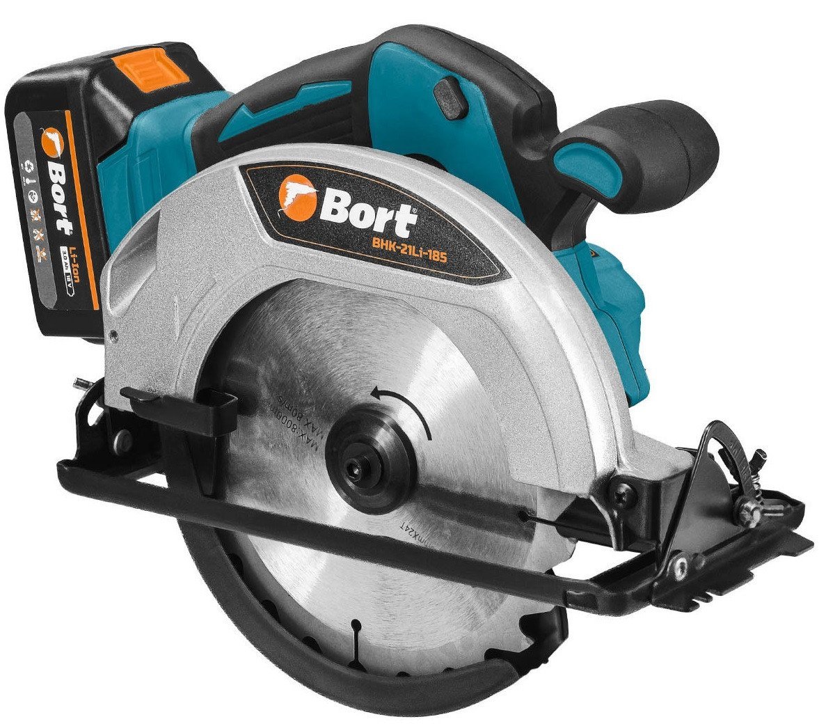 Дисковая (циркулярная) пила Bort BHK-21Li-185 (с 2-мя АКБ)