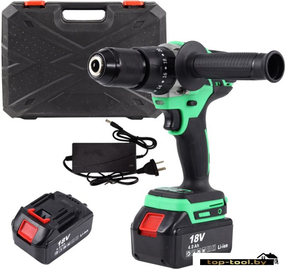 Ударная дрель-шуруповерт Zitrek Green Impact 18V 063-4045 (с 2-мя АКБ, кейс)