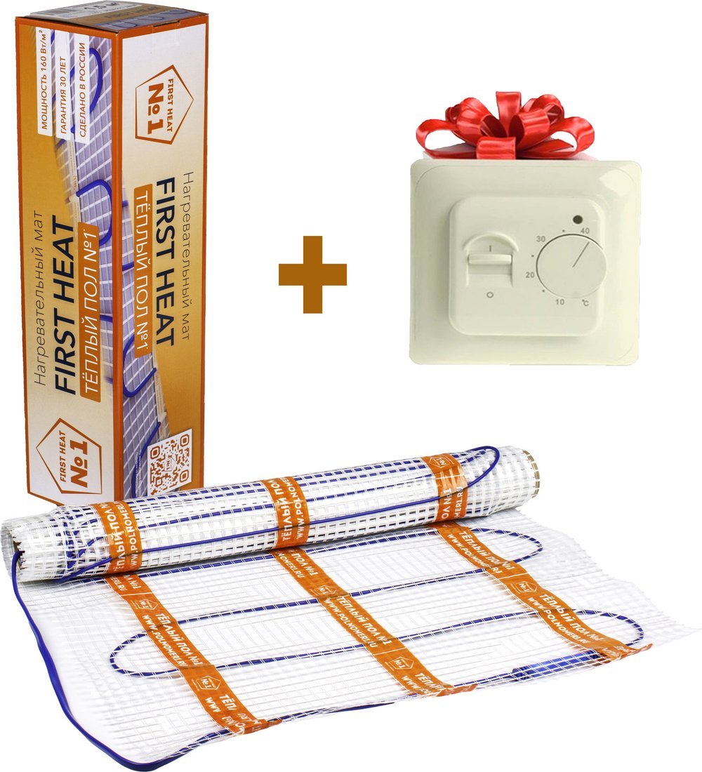 Нагревательный мат Теплый пол №1 ТСП-1600-10.0 с терморегулятором RТС 70.26