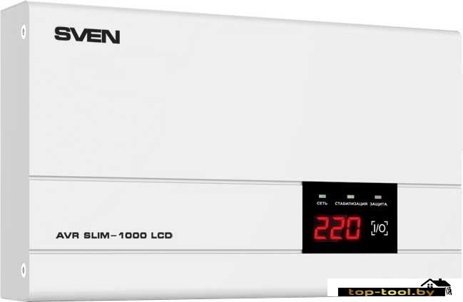 Стабилизатор напряжения SVEN AVR SLIM-1000 LCD