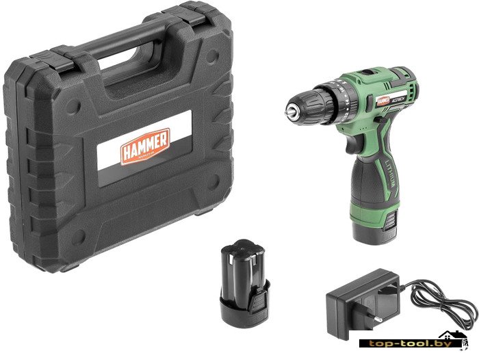 Ударная дрель-шуруповерт Hammer ACD16CH (с 2-мя АКБ, кейс)