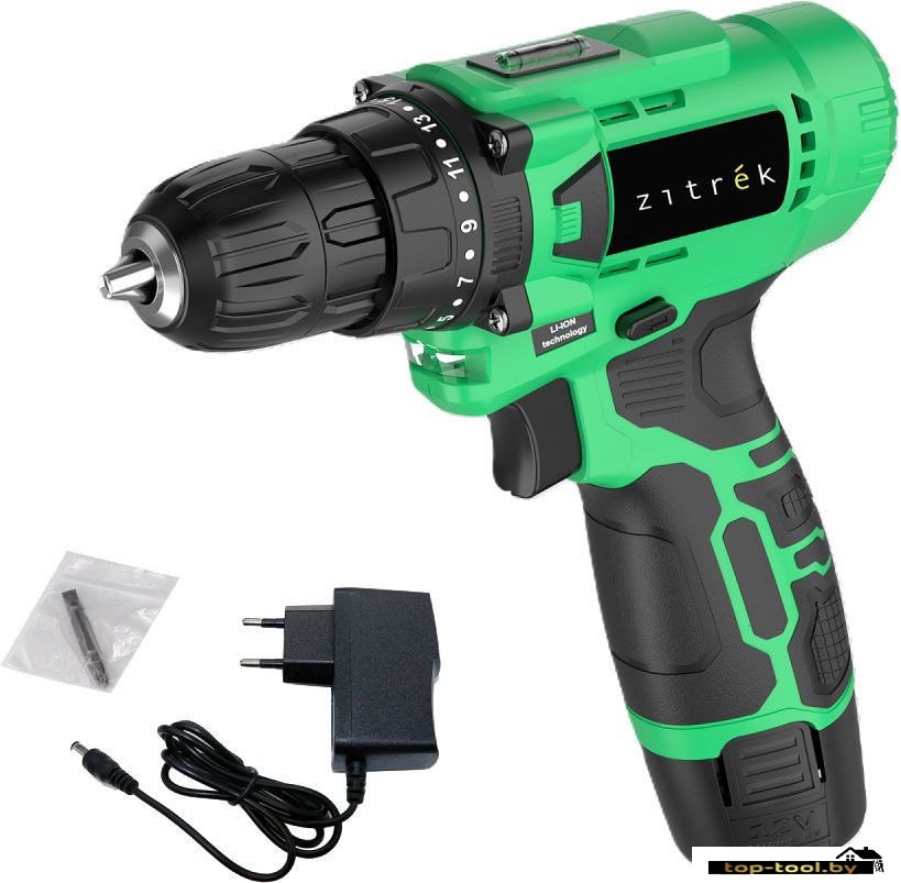 Дрель-шуруповерт Zitrek Green Li Plus 083-1021 (с 1-им АКБ)