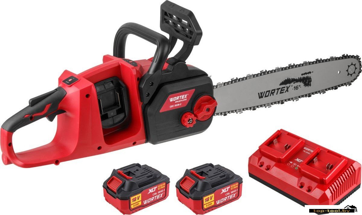 Аккумуляторная пила Wortex CEC 3536-2 ALL1 XLT Set 2333076 (с 2-мя АКБ)