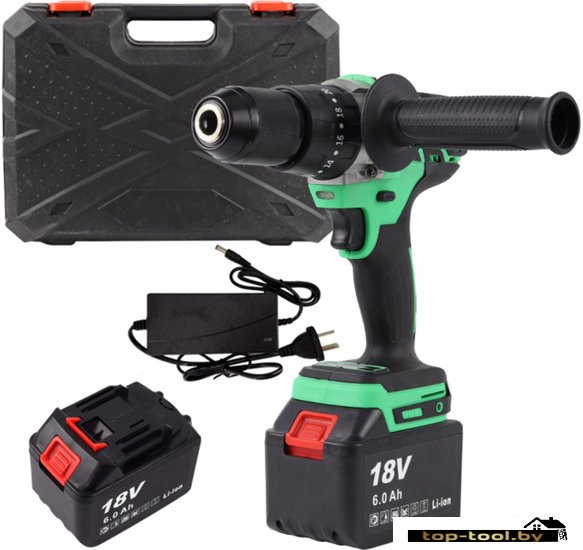 Ударная дрель-шуруповерт Zitrek Green Impact 18V 063-4046 (с 2-мя АКБ, кейс)