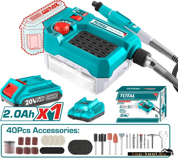 Гравер Total TMGLI20011 (с 1-м АКБ, сумка, оснастка)