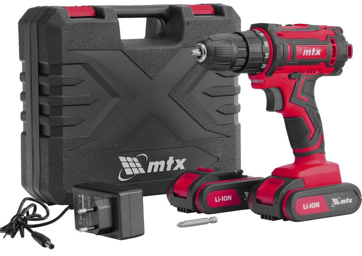 Дрель-шуруповерт MTX CDS-20 (с 2-мя АКБ, кейс)