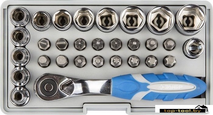 Набор торцевых головок и бит Зубр 26054-H31 (31 предмет)