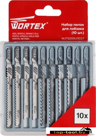 Набор оснастки для электроинструмента Wortex WJTS000U11027 (10 предметов)