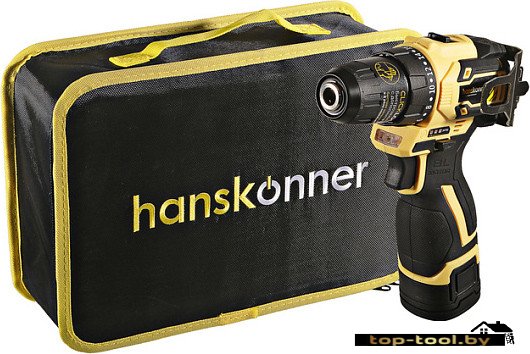 Дрель-шуруповерт Hanskonner HCD1645BLC (с 2-мя АКБ, сумка)