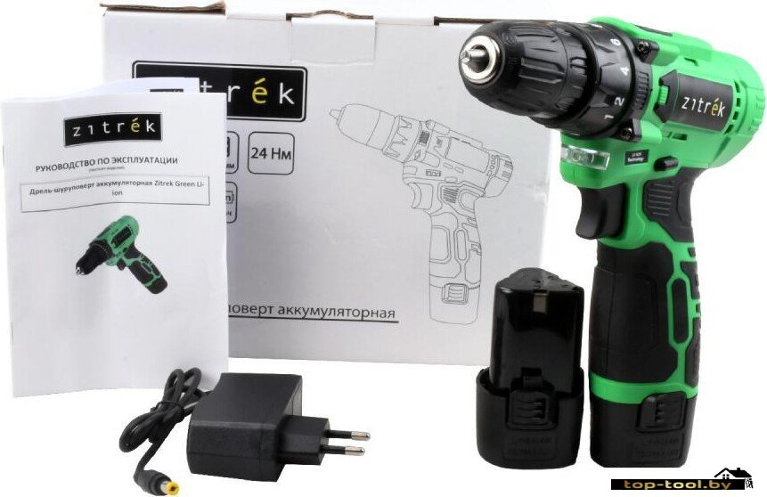 Дрель-шуруповерт Zitrek Green Li-ion 086-1001 (с 2-мя АКБ)