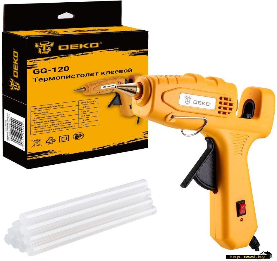 Термоклеевой пистолет Deko GG-120 SET2