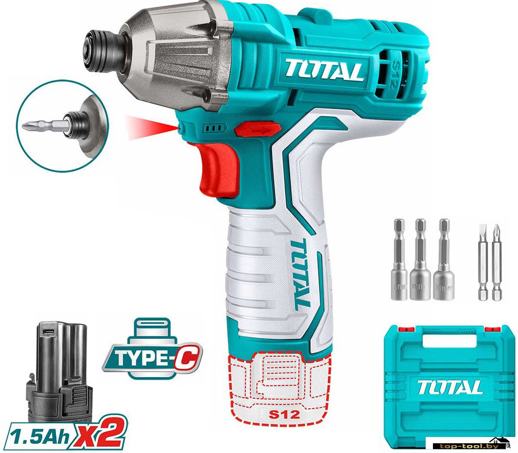 Винтоверт Total TIRLI12015 (с 2-мя АКБ, кейс)