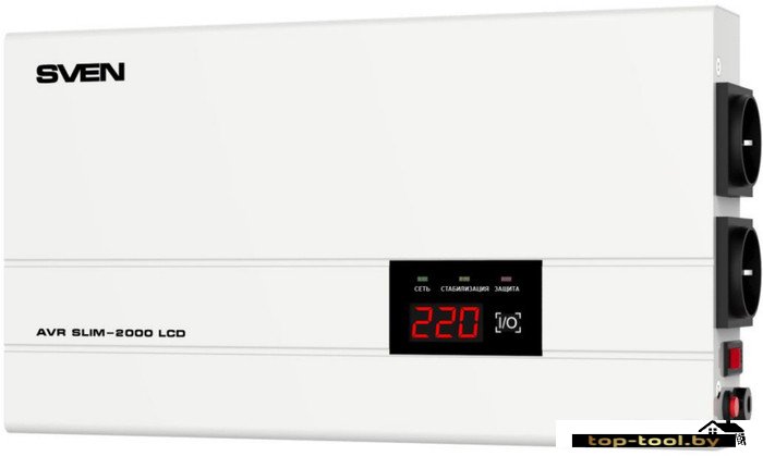 Стабилизатор напряжения SVEN AVR SLIM-2000 LCD