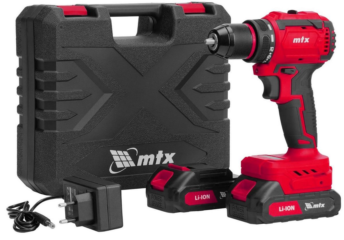 Дрель-шуруповерт MTX CDS-BL-20 (с 2-мя АКБ, кейс)
