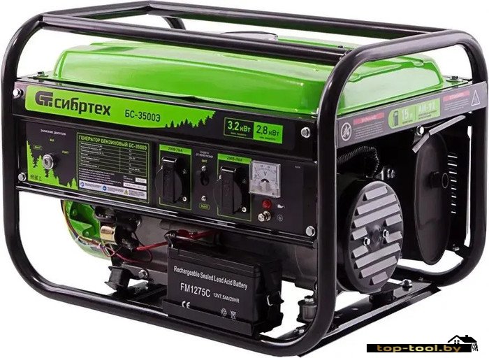 Бензиновый генератор СибрТех БС-3500Э