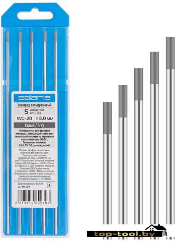 Электрод Solaris WC-20 WM-4519