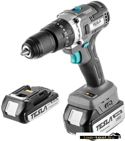 Дрель-шуруповерт Tesla TCD18HD 840374 (с 2-мя АКБ, кейс)