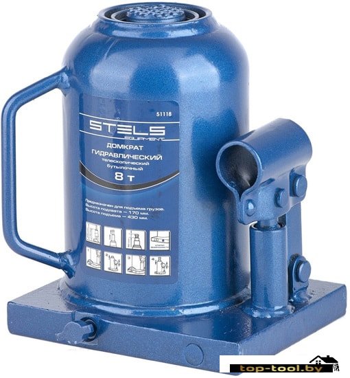 Бутылочный домкрат Stels 51118 8т