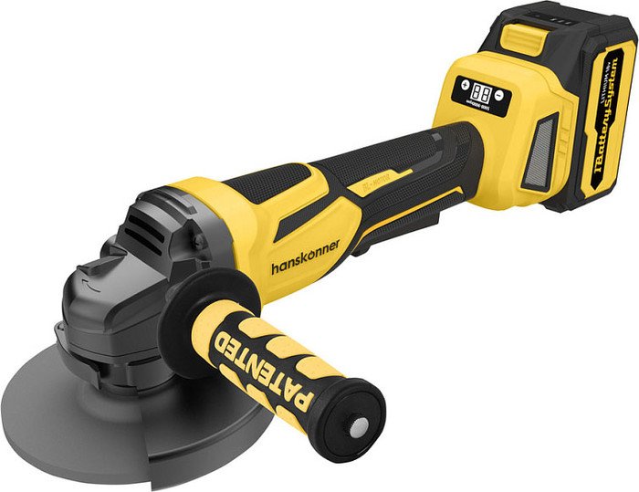 Угловая шлифмашина Hanskonner HAG1812E (с АКБ, кейс)
