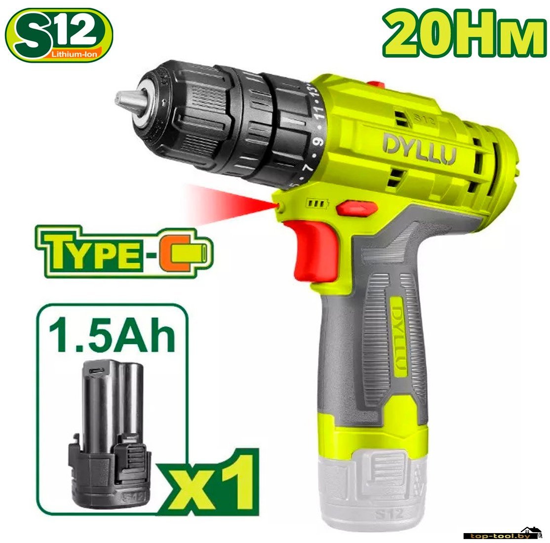 Дрель-шуруповерт Dyllu DTCDS520 (с 1-им АКБ)